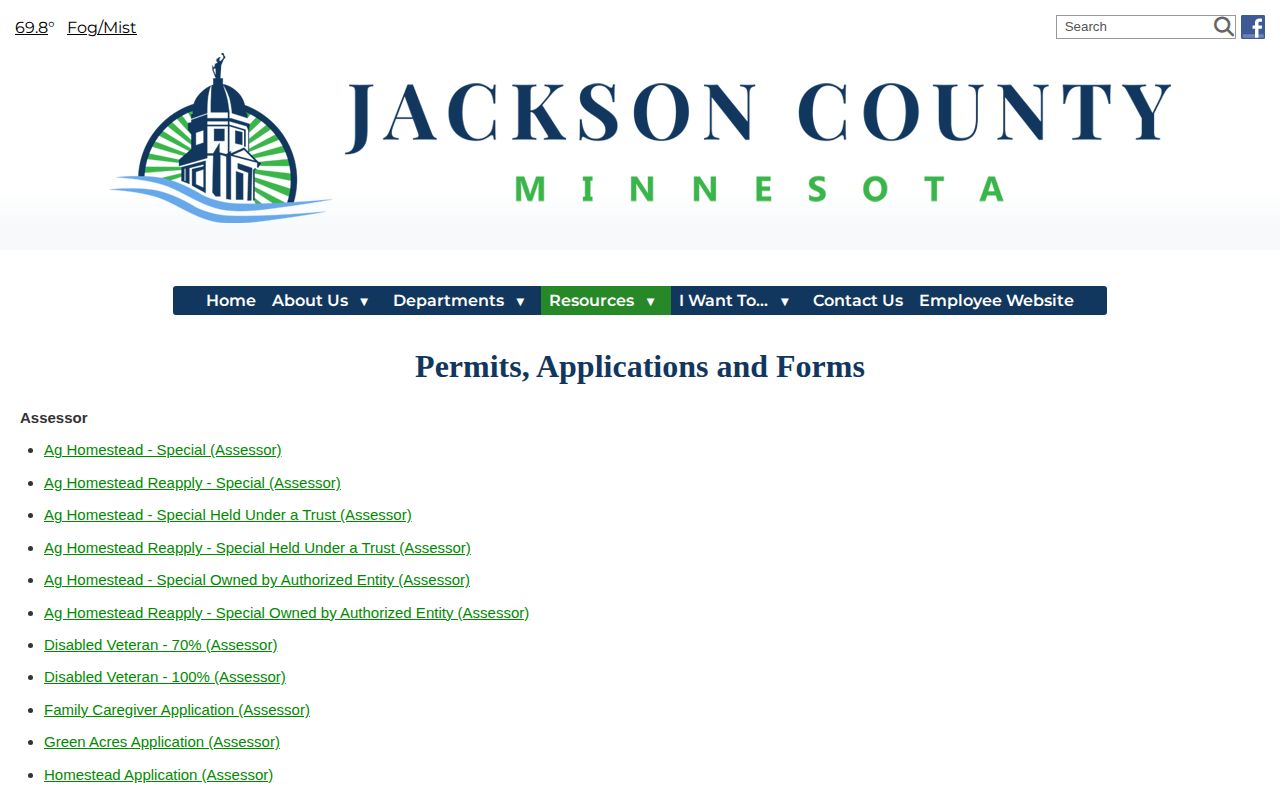 Jackson County release record request forms page